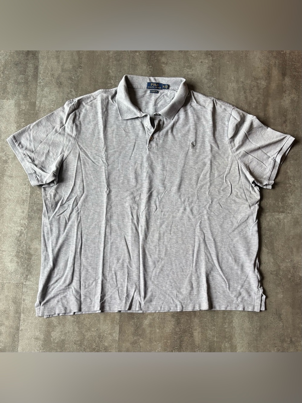Polo Ralph Lauren Cotton Polo Shirt Mens XXL Classic Fit Gray